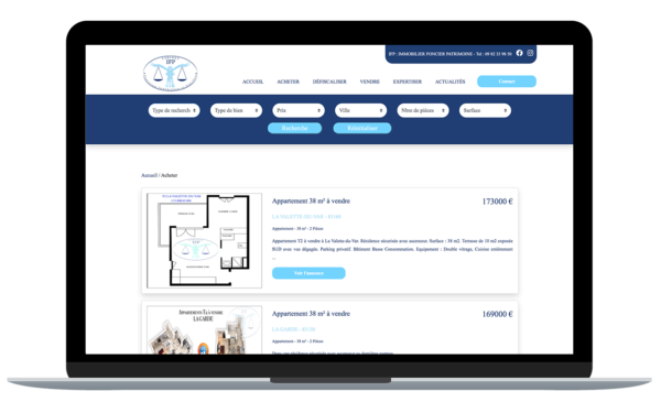 OB Immo  Création site web immobilier et portail immobilier