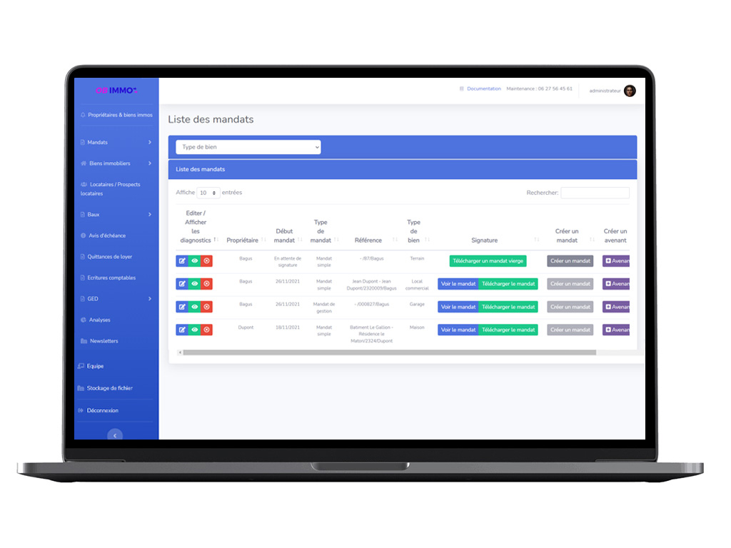 logiciel gestion locative ob immo